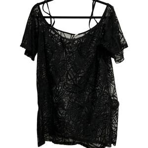 Beach Cover up Nimes Cote d’azure size Large Black Lace